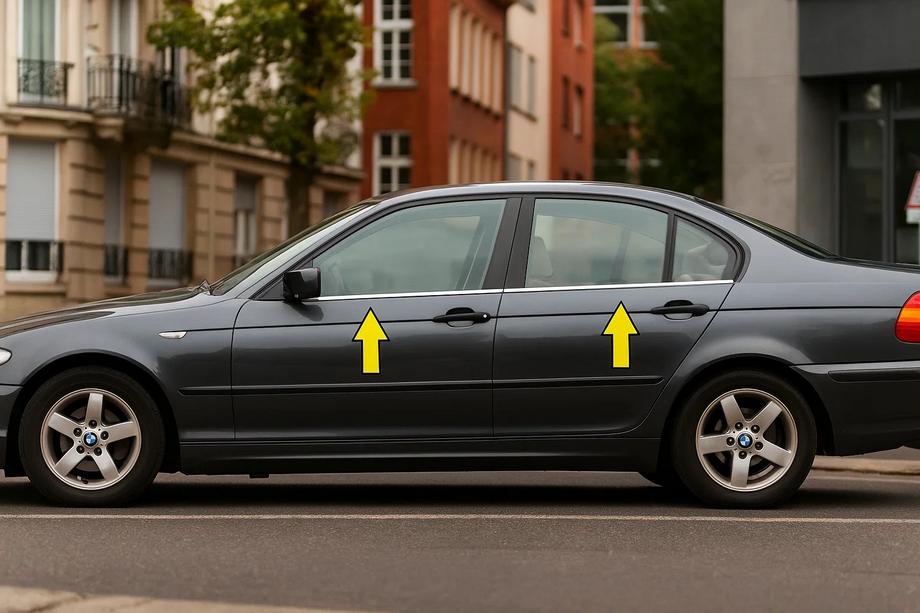 BMW 3 Series E46 1998-2006 Window Trim Stainless Steel Image
