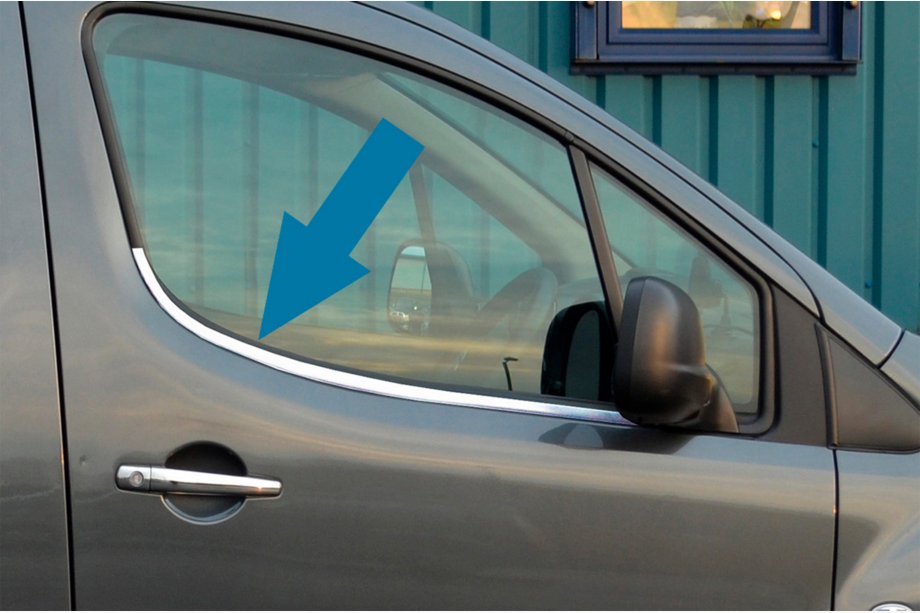 Citroen Berlingo 2008-2018 Stainless Steel Window Trim Image