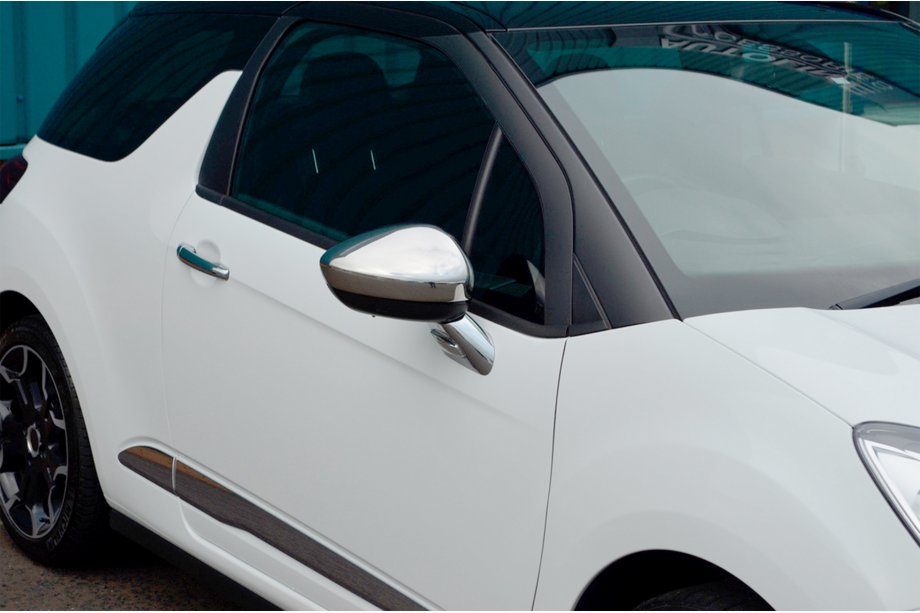 Citroen C-3 2009–2016 Mirror Covers (2 pcs, Stainless Steel) OmsaLine - Italian Stainless Steel Photo 4