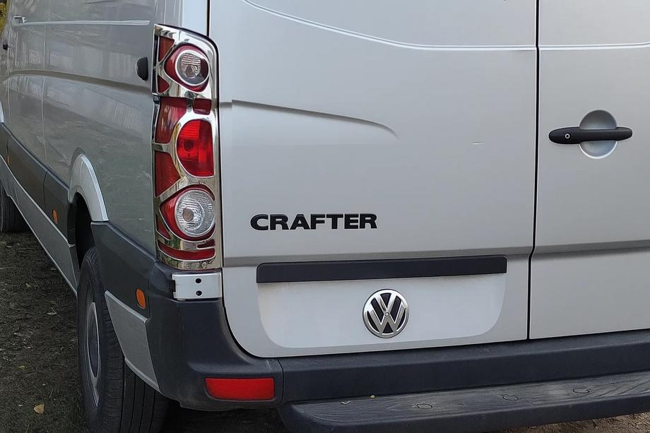 Volkswagen Crafter 2006-2016 Chrome Tail Light Covers (2 pcs, Stainless Steel) Image
