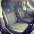 Volkswagen T5 Caravelle 2004-2010 Car Seat Covers (Eco Leather and Fabric, Premium) Full interior and front seats (1+1) photo 7