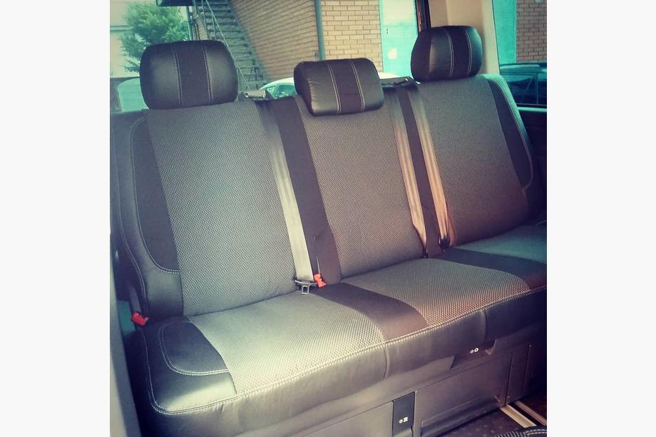 Volkswagen T5 Caravelle 2004-2010 Car Seat Covers (Eco Leather and Fabric, Premium) Front seats (2↗1) Photo 5