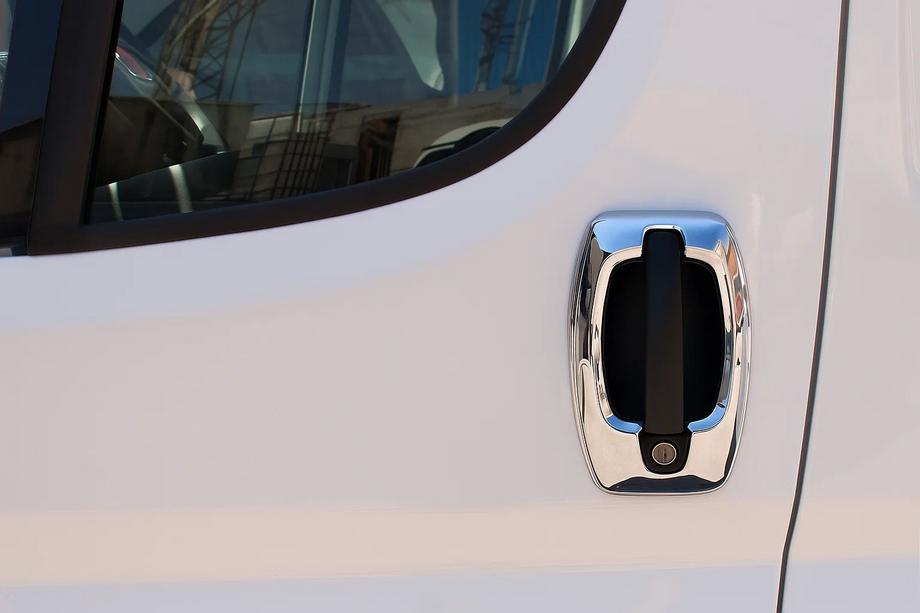 Fiat Ducato 2006-2025 Chrome Door Handle Covers (Stainless Steel) Surround covers for door handles (4 pcs) Photo 2