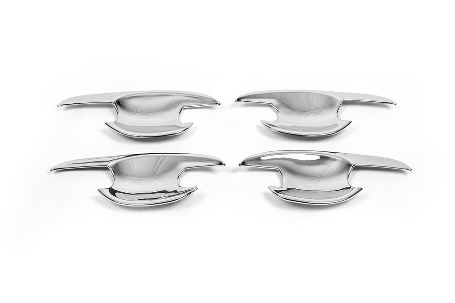 Mazda 6 2008-2012 Chrome door handle bowls with petals (4 pcs, plastic) Photo 2