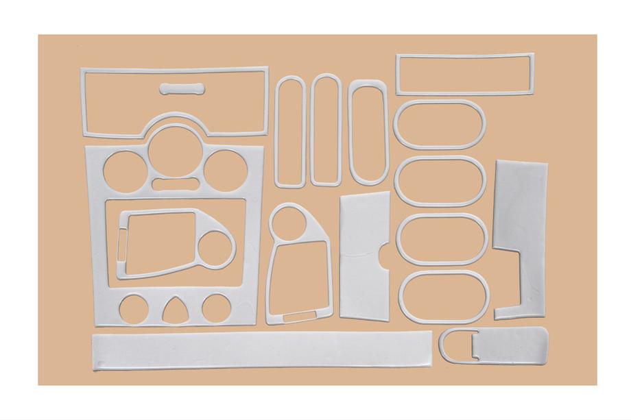 Renault Megane II 2004-2009 Dashboard Trim Kit 17 pcs (Meric, Turkey) Carbon Photo 4