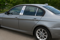 BMW 3 Series E90/E91 2005-2011 Stainless Steel Door Pillar Covers photo 1