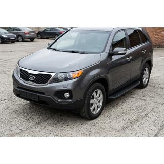 Side Steps Tayga Black (2 pcs, Aluminum) Kia Sorento II XM 2009-2014 photo 1