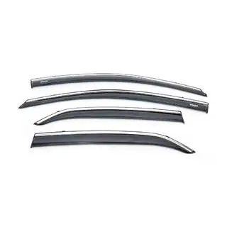 Window deflectors with chrome trim (4 pcs, Niken) photo 2