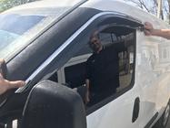 Fiat Doblo II 2010-2022 Window deflectors with chrome trim (4 pcs, Niken) photo 4