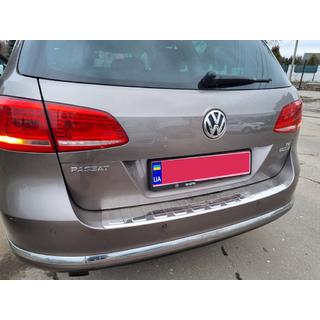 Rear bumper protector Carmos (SW, stainless steel) Volkswagen Passat B7 2012-2015 photo 4