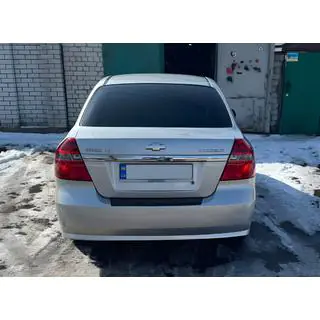 Rear bumper protector with lip Plastic Chevrolet Aveo T250 2005-2011 photo 1