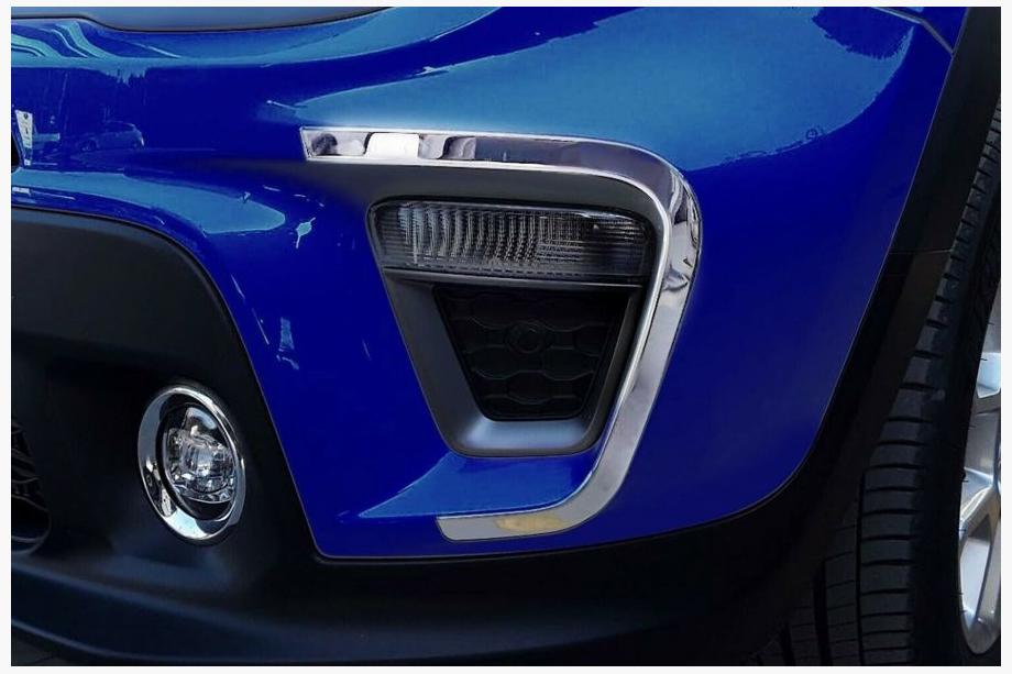 Jeep Renegade 2014- Chrome Fog Light Covers 2019+ (2 pcs Stainless Steel) Photo 1