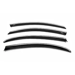 Window deflectors with chrome trim (4 pcs, Niken)