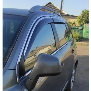 Window deflectors with chrome trim (4 pcs, Niken) photo 3