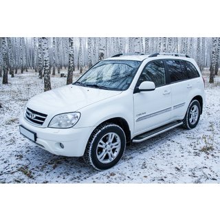 Side Steps Maydos V2 (2 pcs, Aluminum & Stainless Steel) Chery Tiggo 1 2005-2016 photo 1