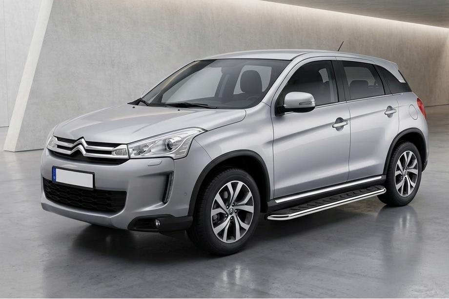 Citroen C-4 Aircross 2012-2017 Side Steps Maydos V1 (2 pcs, Aluminum & Stainless Steel) Image