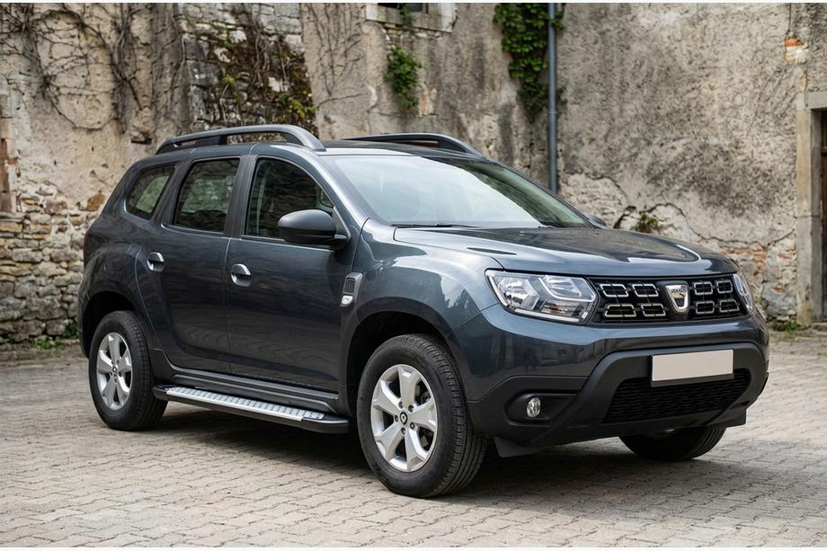 Renault Duster 2018-2024 Side Steps Allmond Grey (2 pcs, Aluminum) Image