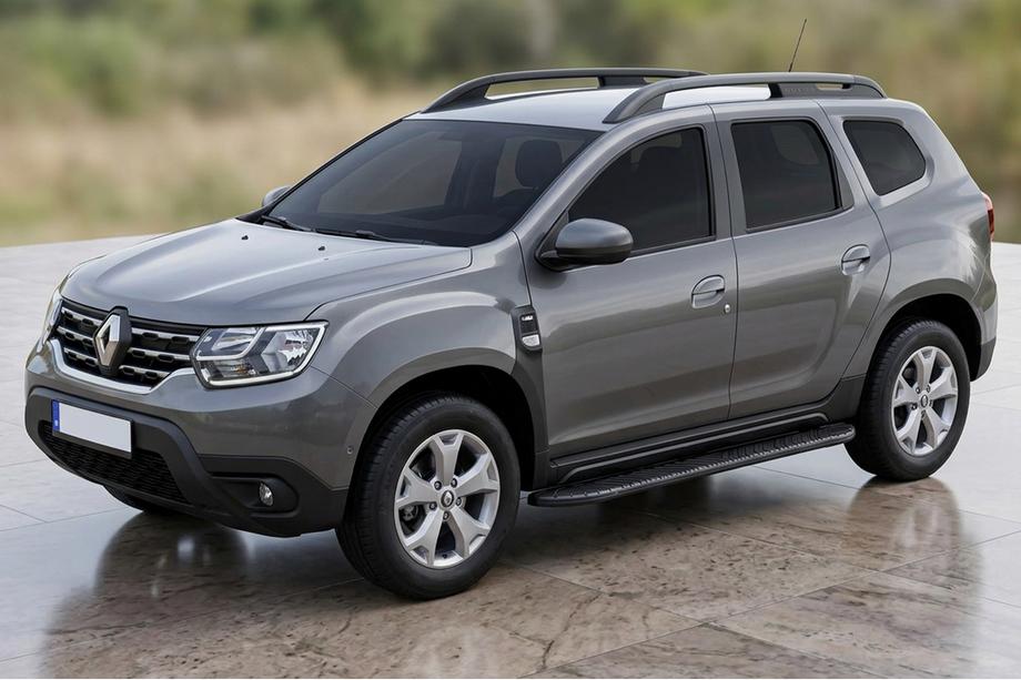Renault Duster 2018-2024 Side Steps Bosphore Black (2 pcs, Aluminum) Image