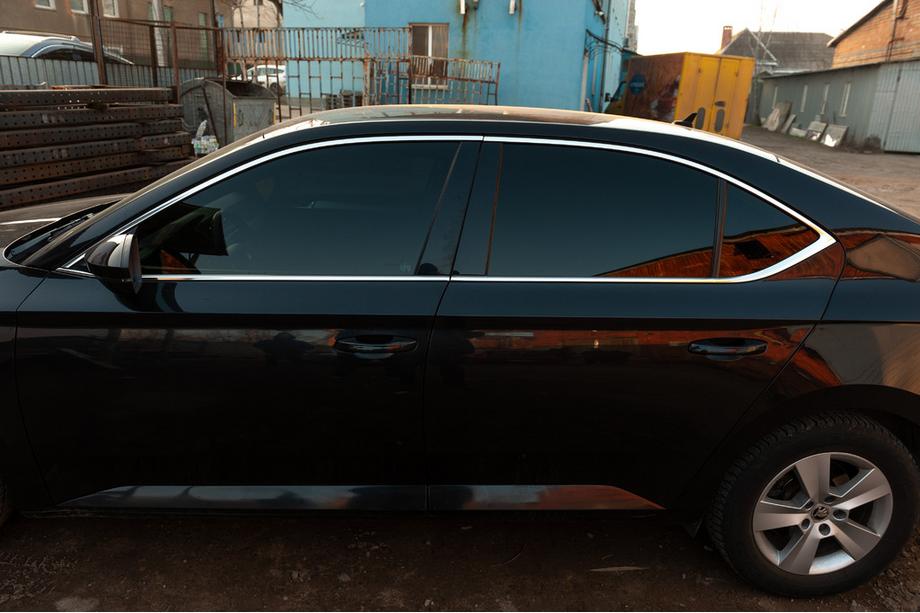 Skoda Superb 2015-2024 Full Window Trim Stainless Steel Photo 2