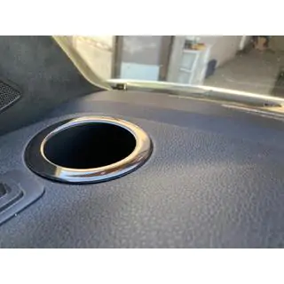 Cup Holder Trim (2 pcs, Black Chrome) Volkswagen T6 2015-2024 photo 1