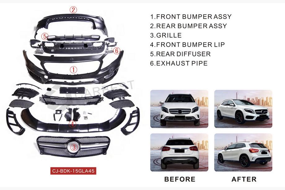 Mercedes GLA X156 2014-2019 AMG Full Body Kit Photo 3