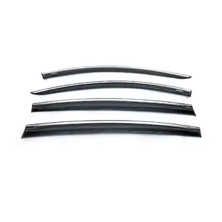 Window deflectors with chrome trim (4 pcs, Niken) photo 2