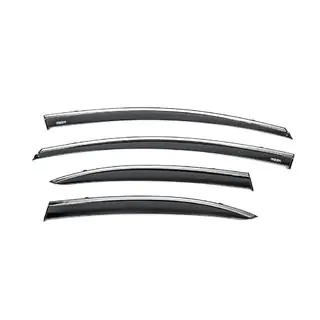 Window deflectors with chrome trim (4 pcs, Niken) photo 2