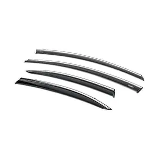 Window deflectors with chrome trim (4 pcs, Niken) photo 3
