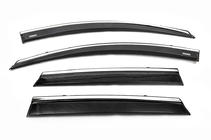 Renault Kadjar 2015-2022 Window deflectors with chrome trim (4 pcs, Niken) photo 1