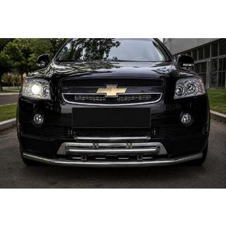 Front triple bull bar (stainless steel) Chevrolet Captiva 2006-2019
