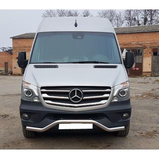 Front lower bar MBSP.07.F3-04.6 (stainless steel) Mercedes Sprinter W906 2006–2018 photo 1