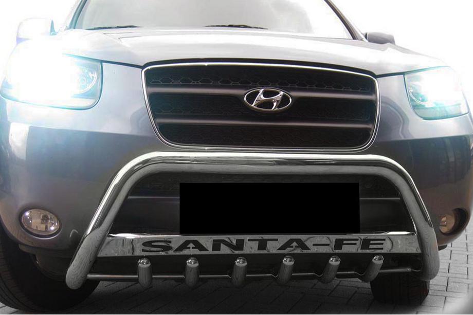 Hyundai Santa Fe 2 2006-2012 Bull Bar WT004 (Stainless Steel) Photo 3