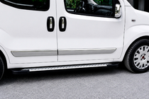 Fiat Doblo II 2010-2022 Side Steps Allmond Grey (2 pcs, Aluminum) photo 1