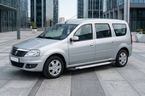 Dacia Logan MCV 2004-2014 Side Steps X5-Type (2 pcs, Aluminum) photo 3