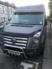 Volkswagen Crafter 2006-2016 Windshield visor on frame V1 (black gloss, 5mm) photo 3