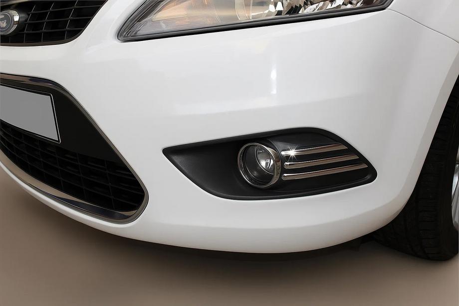 Ford Focus II 2008-2011 Chrome Fog Light Covers (6 pcs, Stainless Steel) Image