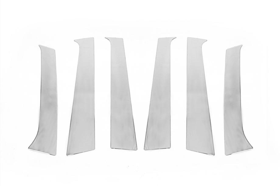 Hyundai Santa Fe 2 2006-2012 Stainless Steel Door Pillar Trim (6 pcs) Photo 4