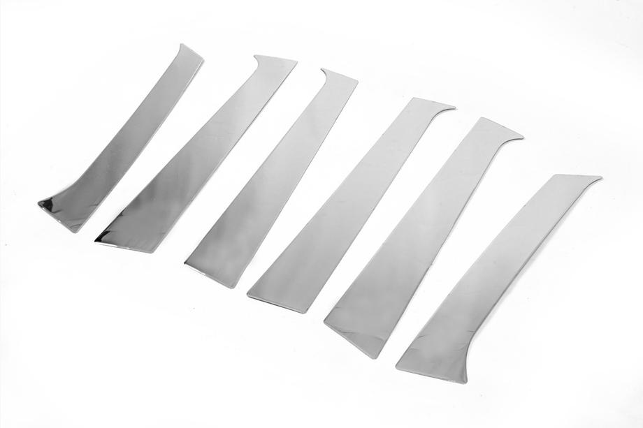 Hyundai Santa Fe 2 2006-2012 Stainless Steel Door Pillar Trim (6 pcs) Photo 5
