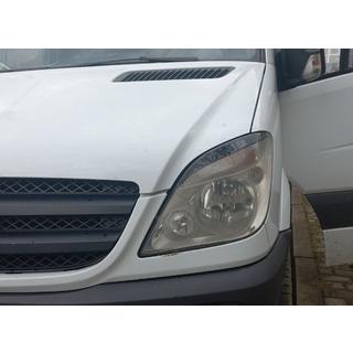 Headlight Eyelids Straight (black, ABS, 2006-2013) Mercedes Sprinter W906 2006–2018 photo 3