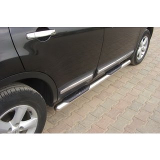 Side Pipes (2 pcs, Stainless Steel) Nissan Qashqai 2007-2010 photo 3