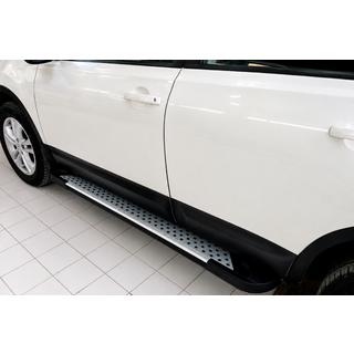 Side Steps Allmond Grey (2 pcs, Aluminum) Nissan Qashqai 2007-2010 photo 1