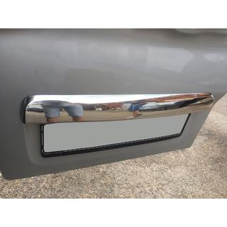 Stainless steel trim above license plate photo 3