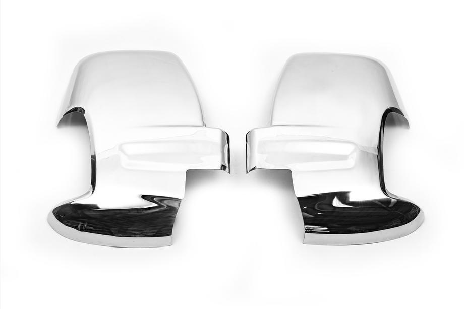 Ford Transit 2014- Mirror Covers (2 pcs, Chrome) Chrome Plastic Photo 2