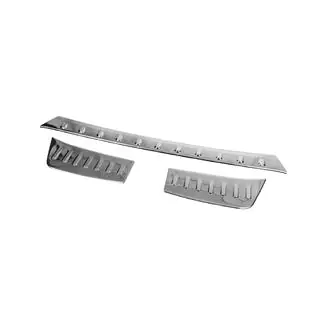 Rear bumper protector trim (3pcs, stainless steel) photo 3
