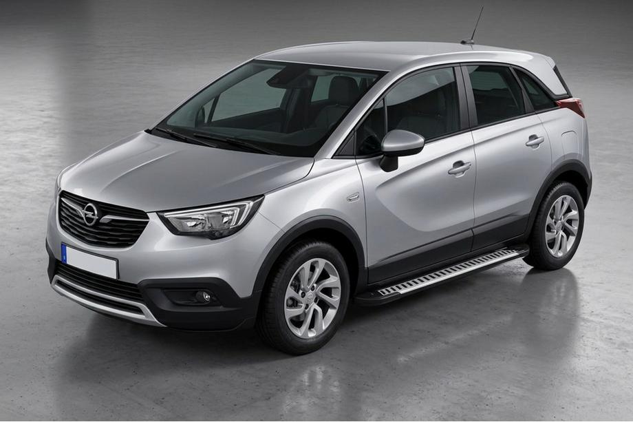Opel Crossland X 2017-2024 Side Steps Line (2 pcs, Aluminum) Image