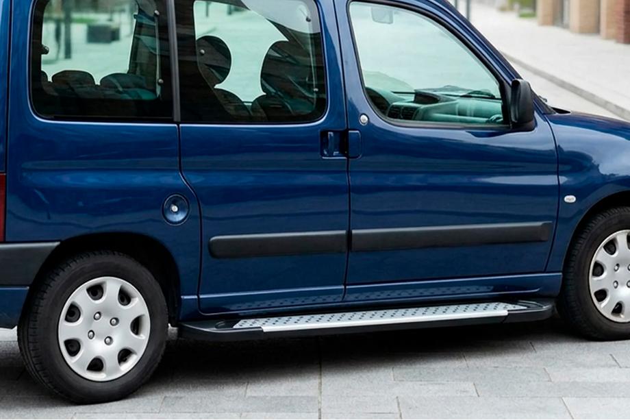 Peugeot Partner 1996-2008 Side Steps Allmond Grey (2 pcs, Aluminum) Image