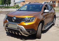 Renault Duster 2018-2024 Bull bar without logo WT003 (stainless steel) photo 4