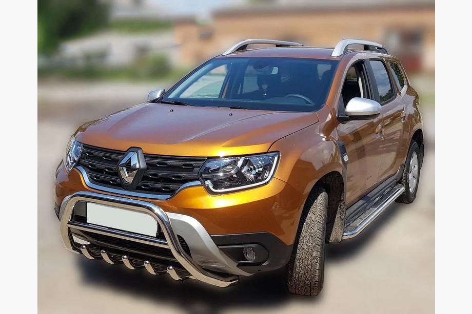 Renault Duster 2018-2024 Bull bar without logo WT003 (stainless steel) Photo 9