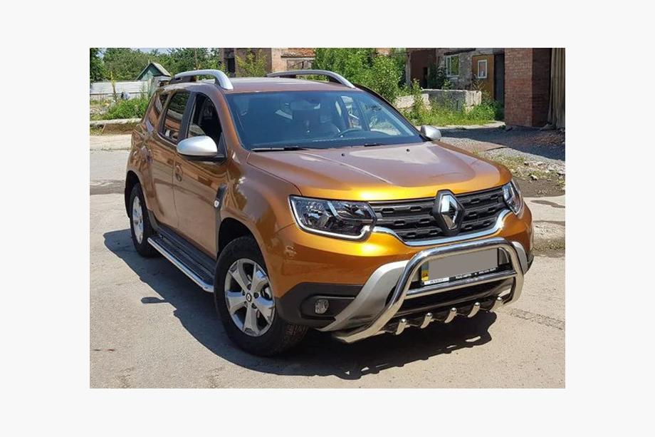 Renault Duster 2018-2024 Bull bar without logo WT003 (stainless steel) Photo 6
