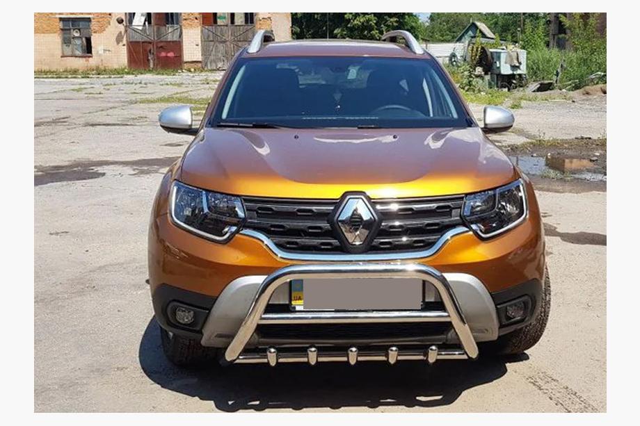Renault Duster 2018-2024 Bull bar without logo WT003 (stainless steel) Photo 5